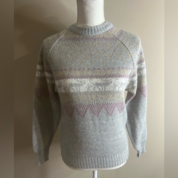 Vintage Kennington acrylic wool blend holiday reindeer sweater small - Picture 1 of 9